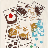 Kenema  - 50292　Japanese sweets card game　和菓子カルタ(Wagashi Karuta)　  Japanese Traditional Cotton Towel (The dyed Tenugui)