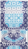 JIKAN STYLE (Kenema)  12119  [Arabesque Tile / Peacock's Void]  アラベスクタイル/孔雀の宙 -  (The dyed Tenugui)
