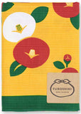 Okamisan -  Tsubaki (camellia)  椿（つばき）M299-06572   - Furoshiki 70 x 70 cm