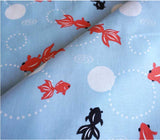 Seiran - Goldfish  青嵐 綿風呂敷 約70cm 【金魚】MA2013  - Furoshiki (Japanese Wrapping Cloth)  70 x 70 cm