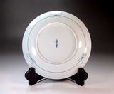 Fujii Kinsai Arita Japan - Sometsuke   Painting of Mount Fuji with Cranes and Tortoise  (Good Fortune Auspicious Patterns)  Ornamental plate 19.00 cm    吉祥文様 染付富士山鶴亀絵飾り皿（径１９ｃｍ）  - Free Shipping