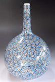 Fujii Kinsai Arita Japan - Somenishiki Kinsai karakusa monyou Vase 30.50 cm - Free Shipping
