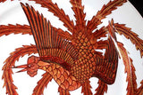Fujii Kinsai Arita Japan - Akae Kinsai a painting of a phoenix Ornamental plate 36.10 cm  赤絵金彩鳳凰絵飾り大皿（径36.1ｃｍ）  - Free Shipping