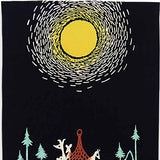 Kenema -  51021  Moomin Characters series -   moonlight   月明かり   (The dyed Tenugui)