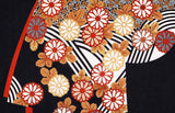 Setsugetsuka  雪月花 -  Kiku ni Ryusui kosode  (Chrysanthemum and Flowing Water Kosode) 菊に流水小袖 クロ  22165-302 - Furoshiki  120 x 120 cm