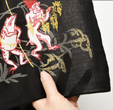 Choju Giga 鳥獣戯画 -Yuyu giga 悠遊戯画  Furoshiki (wrapping cloth) - Furoshiki (Japanese Wrapping Cloth)　97 x 97 cm 　　