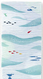 JIKAN STYLE (Kenema)  -  14755  Here and there / Wave Stripes   ここかしこ/波縞  -  (The dyed Tenugui)