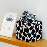 Isamonyou -  Double-Sided Dyeing  New buds     purple/blue  48 伊砂文様 両面 新芽 ムラサキ/ブルー  20479-101 - Furoshiki (Japanese Wrapping Cloth)