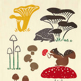 JIKAN STYLE (Kenema)  - 50323　Mushroom Forest　きのこの森   -  (The dyed Tenugui)