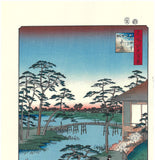 Utagawa Hiroshige - No.092 Mokuboji Temple and Vegetable Fields on Uchigawa Inlet  木母寺内川御前栽畑  - One hundred Famous View of Edo - Free shipping