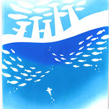 Kenema - Undersea Aquarium　海底水族館  (The dyed Tenugui) - Japanese traditional Tenugui