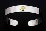 Saito - Family Crest Bangle (Silver 950) - 18K Kamon (Family crest)  Gold Emblem