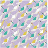 Himemusubi - Turu  (crane)  鶴   Lavender  20552-109  - Furoshiki   50 x 50 cm