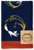 Okamisan -  Ineinari (Inari Fox) 稲荷狐   M299-06568 - Furoshiki 70 x 70 cm