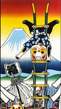 Lucky Cat  福まねき猫 - Firefighter 火消 (Hikeshi) - Japanese Tradition Cotton Towel (The dyed Tenugui)- 34cm x 90cm