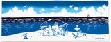 Kenema - Moomin Characters series - Big fish  大きな魚 (The dyed Tenugui)