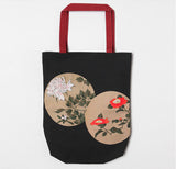 Itō Jakuchū  Tote bag     伊藤若冲　花卉天井画  Black