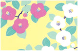 Himemusubi - Tubaki  (camellia)  椿   Light Yellow 20554-207 - Furoshiki   70 x 70 cm