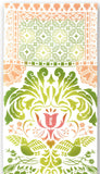 JIKAN STYLE (Kenema)  14733  [Arabesque tiles/Dance of Flowers and Birds] 【アラベスクタイル/花鳥の舞】 -  (The dyed Tenugui)