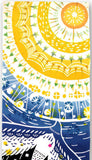 JIKAN STYLE (Kenema)  -  12133　Star-Chasing Bird / Chasing the Stars　星追い鳥/星を追って  -  (The dyed Tenugui)