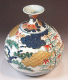Fujii Kinsai Arita Japan - Reproduced Koimari Somenishiki Kinsai Kylin Vase 25.50 cm - Free Shipping