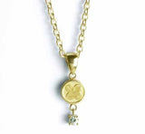 Saito - Family Crest Pendant top - Mini, 18K Gold with Diamond (0.1 carat)