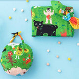 Cochae -  Japanese Folktale Mountain Edition Green 70 コチャエむすび 日本昔話山篇 グリーン   20475-202    Furoshiki 70 x 70 cm