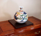 Fujii Kinsai Arita Japan - Reproduced Koimari Somenishiki Kinsai Kylin Vase 25.50 cm - Free Shipping