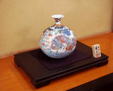 Fujii Kinsai Arita Japan - Reproduced Koimari Somenishiki Kinsai Kylin Vase 25.50 cm - Free Shipping