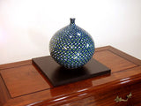 Fujii Kinsai Arita Japan - Somenishiki Kinsai Shippo Monyou Vase 24.50 cm - Free Shipping