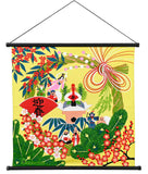 Asayama Misato - New Year's Day (お正月) 50 x 50 cm Furoshiki (Japanese Wrapping Cloth)