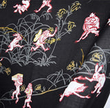 Choju Giga 鳥獣戯画 -Yuyu giga 悠遊戯画  Furoshiki (wrapping cloth) - Furoshiki (Japanese Wrapping Cloth)　97 x 97 cm 　　