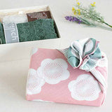 Isamonyou -  Double-Sided Dyeing Plum P&M   4 8 伊砂文様 両面 梅 ベビーピンク/ミント  20479-141 - Furoshiki (Japanese Wrapping Cloth)