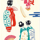 Kenema  - 50291   Maiko　舞妓はん　 Japanese Tradition Cotton Towel (The dyed Tenugui)