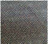 Komon - Double-Sided Dyeing - Samekomon x Asanoha (Navy x Rikyu) さざら織両面ふろしき（鮫小紋×麻葉）紺×利休  105 x 105 cm - Furoshiki (Japanese Wrapping Cloth)