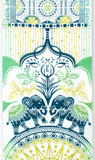 JIKAN STYLE (Kenema)  12132  [Arabesque tiles/The Happiness of Elephants] 【アラベスクタイル/万象の幸福】 -  (The dyed Tenugui)