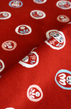 Seiran - Daruma 青嵐 綿風呂敷 約70cm 【だるま】MA2007  (Japanese Wrapping Cloth)  70 x 70 cm