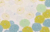 Himemusubi - Kiku  (chrysanthemum)  菊   Yellow - Furoshiki   100 x 100 cm