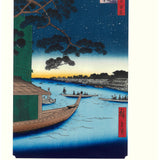 Utagawa Hiroshige - No.061 The "Pine of Success" and Oumayagashi on the Asakusa River 浅草川首尾の松御厩河岸  - Free Shipping