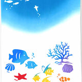 Kenema - Undersea Aquarium　海底水族館  (The dyed Tenugui) - Japanese traditional Tenugui