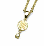 Saito - Family Crest Pendant top - Mini, 18K Gold with Diamond (0.1 carat)