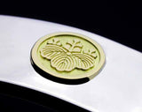Saito - Family Crest Bangle (Silver 950) - 18K Kamon (Family crest)  Gold Emblem