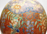 Fujii Kinsai Arita Japan - Yurisai Kinran Painting of Wisteria &  Swallow vase 35.60 cm (Superlative Collection)    金襴手様式藤燕絵飾り花瓶  - Free Shipping