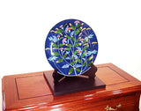 Fujii Kinsai Arita Japan - Somenishiki Thistle (Azami)  Ornamental plate 33.30 cm   染錦薊絵飾り大皿（径33.3ｃｍ）- Free Shipping