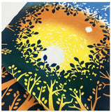 JIKAN STYLE (Kenema)  - 12130  Star-chasing bird / The lonely first star   星追い鳥/ひとりぼっちの一番星    -  (The dyed Tenugui)