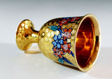 Fujii Kinsai Arita Japan - Somenishiki Golden Sakura Wine Cup - Free shipping