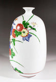 Fujii Kinsai Arita Japan - Somenishiki kikue kazari kabin  Vase 22.50 cm - Free Shipping