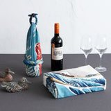 Sumidagawa - Katsushika Hokusai -The Great Wave off Kanagawa  (波裏に富士) 20718-202  - Furoshiki  70 x 70 cm (Copy)