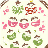 Kenema  - 50309　Delicious Hina Matsuri　おいしいひな祭り　  Japanese Tradition Cotton Towel (The dyed Tenugui)