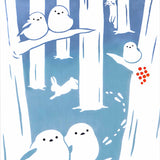 Kenema - The forest where the long-tailed tit lives    シマエナガの棲む森 (The dyed Tenugui)